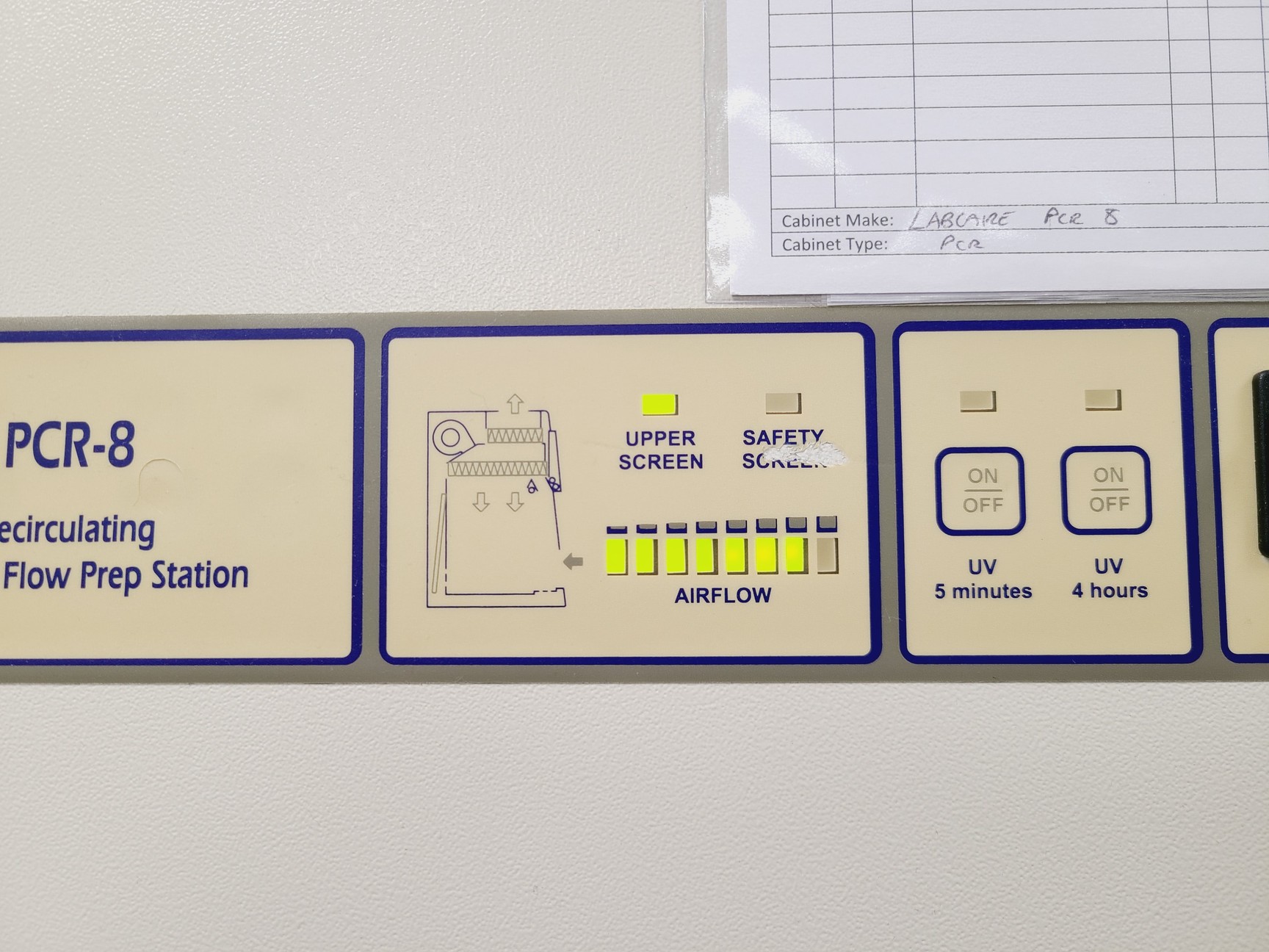 Image of Labcaire PCR8 PCR Workstation/Laminar Flow Cabinet Lab