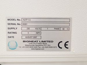 Thumbnail image of Bigneat HLFP 1.5 Horizontal Laminar Flow Cabinet 150x76x116 cm Lab