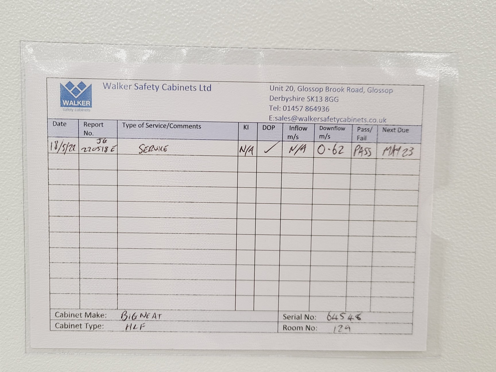 Image of Bigneat HLFP 1.5 Horizontal Laminar Flow Cabinet 150x76x116 cm Lab