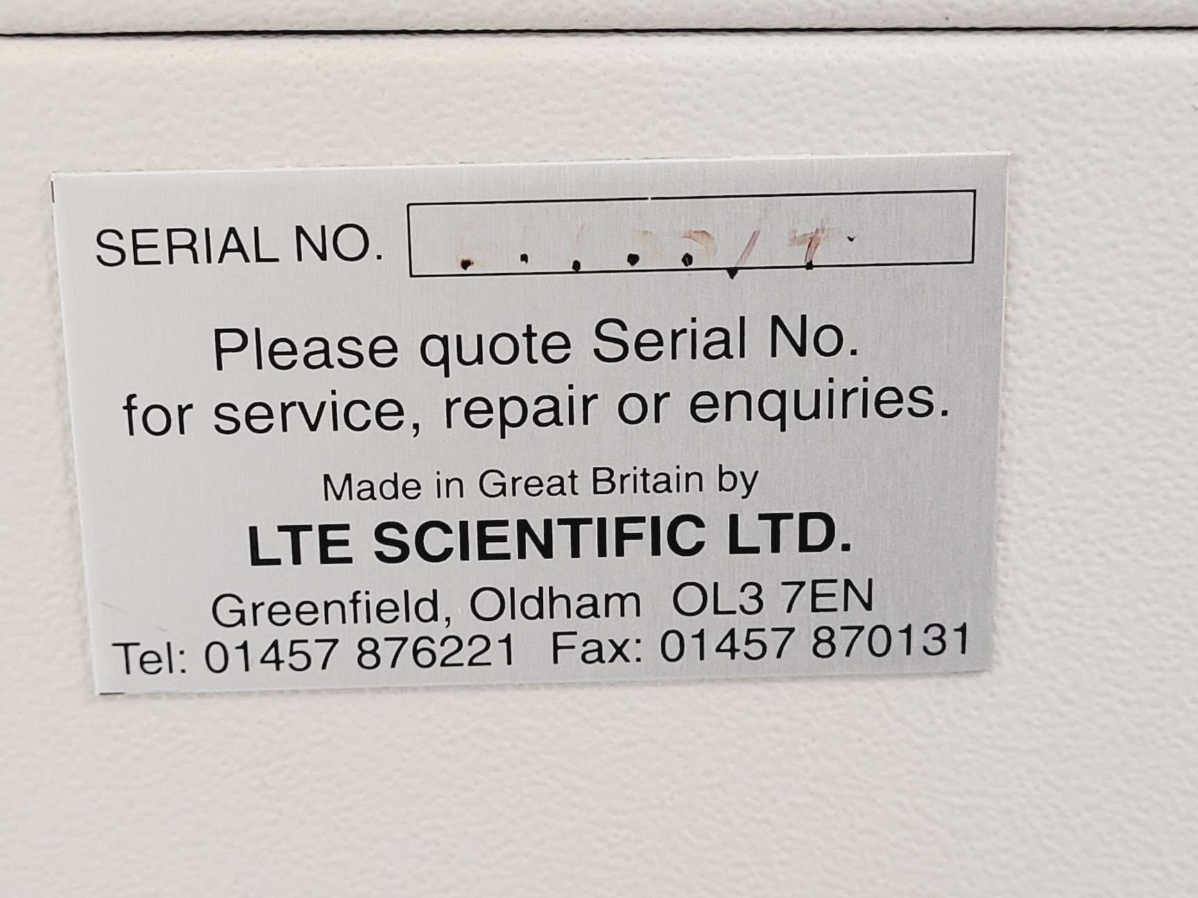 Image of LTE Scientific Unitemp Incubator Spares/Repair Lab