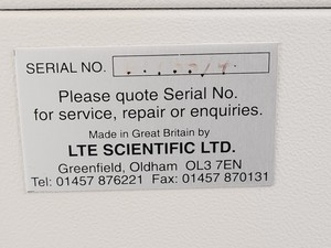 Thumbnail image of LTE Scientific Unitemp Incubator Spares/Repair Lab