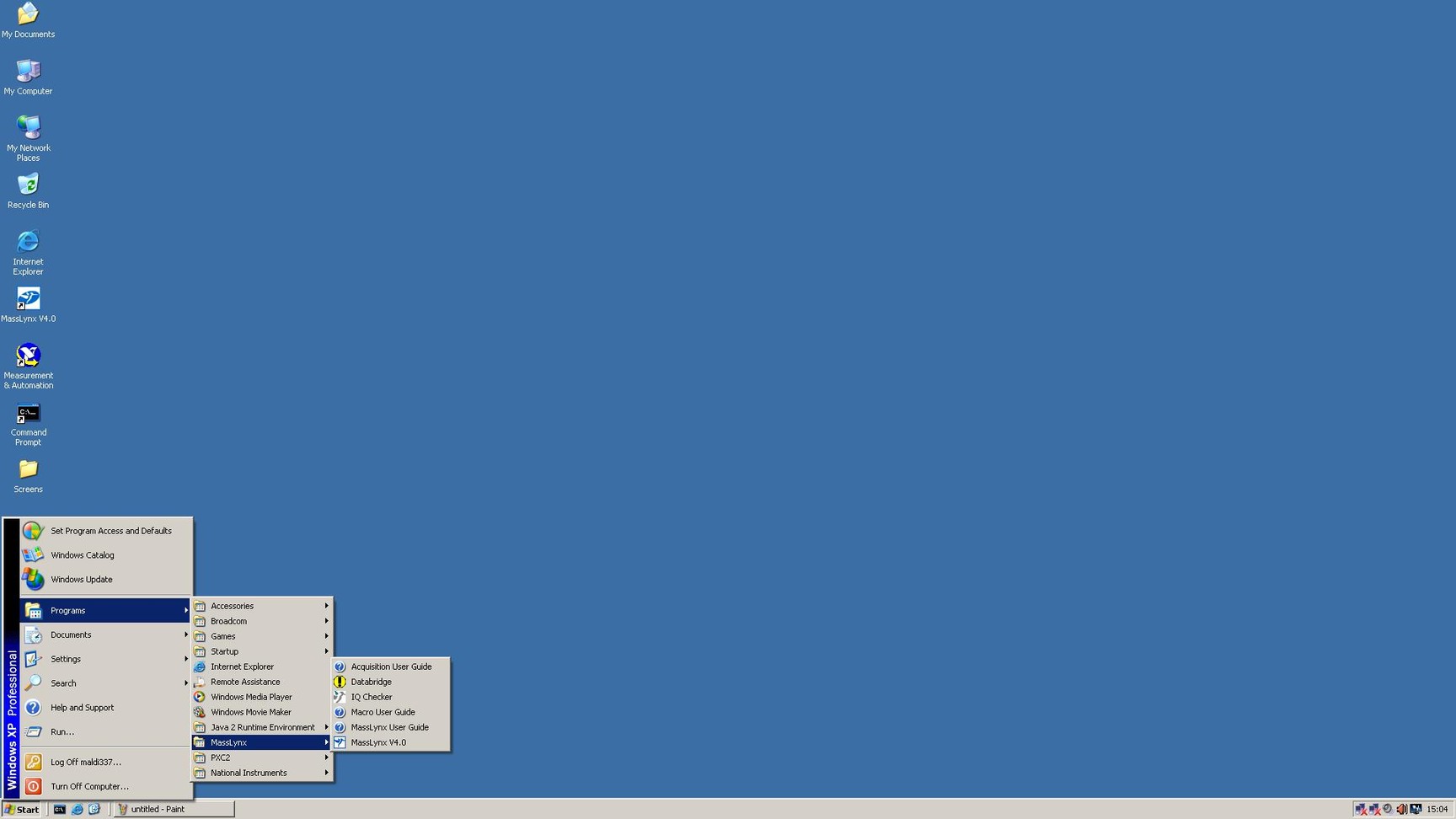 Image of Micromass Maldi Micro MX with Mass Lynx software