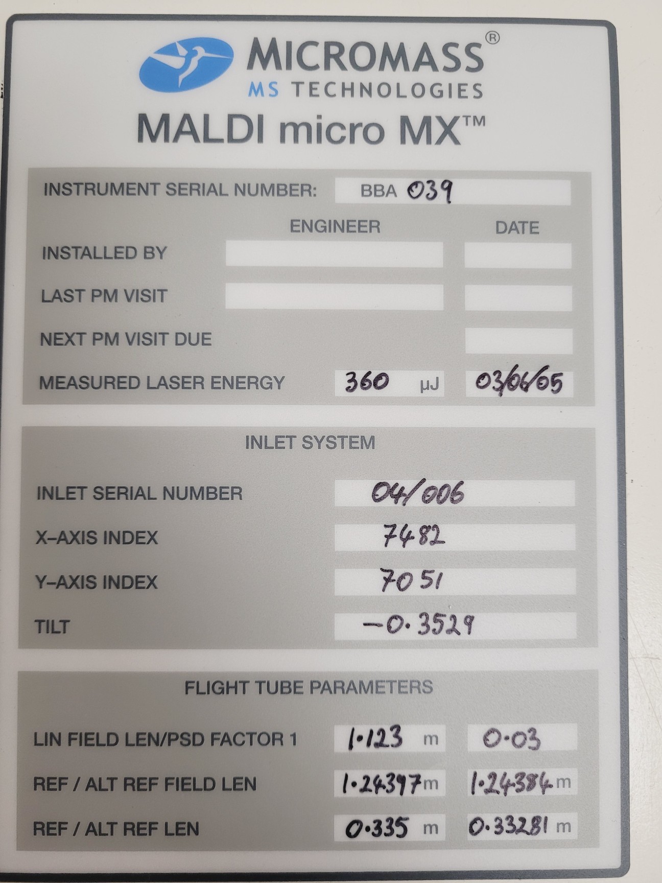 Image of Micromass Maldi Micro MX with Mass Lynx software