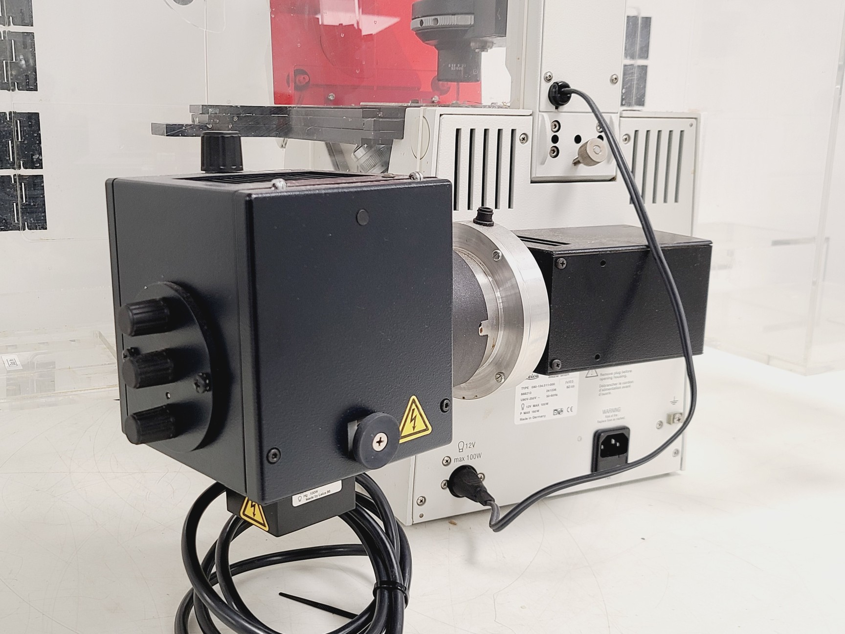 Image of Leica DM IRB Inverted Microscope, Incubation Chamber, EBQ 100 & Hot Air Blower