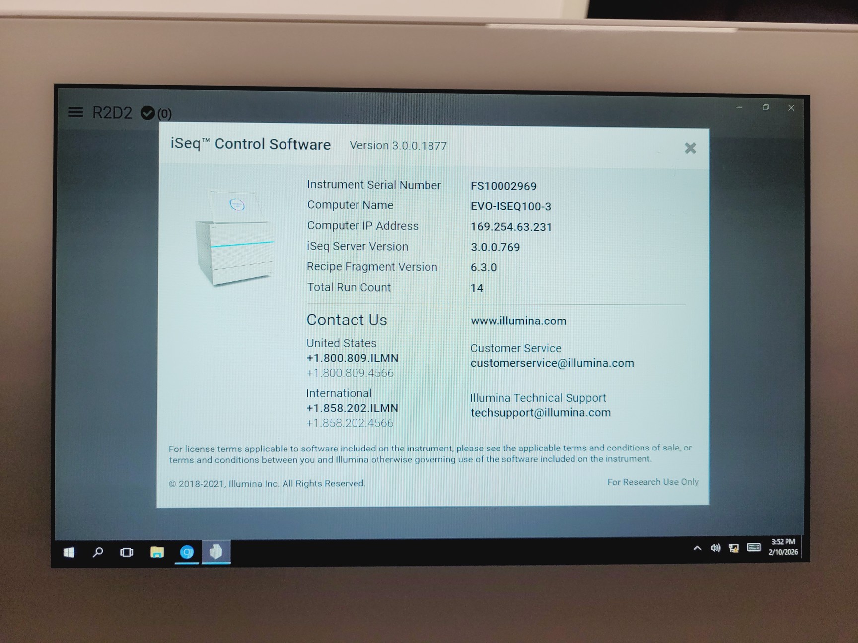 Image of Ilumina iSeq 100 Sequencing System DNA Sequencer 2023 Lab