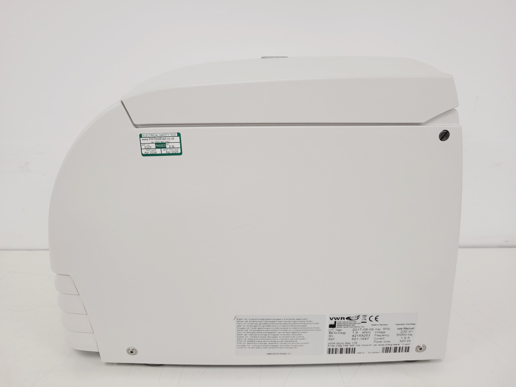 Image of VWR Micro Star 17R Benchtop Centrifuge w/ 75003423 Rotor 1480 RPM Lab