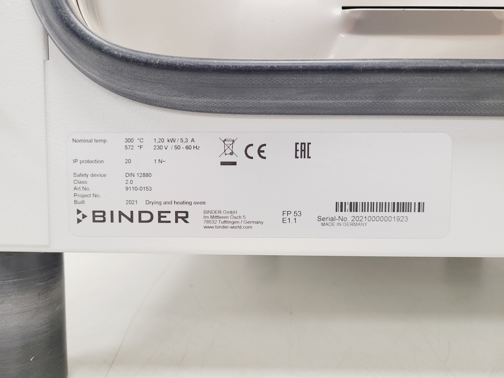 Image of Binder FP 53 Drying and Heating Lab Oven 2021 Lab