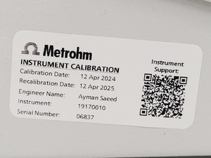 Thumbnail image of Metrohm 860 KF Thermoprep Thermal Sample Preparation W/ 917 Coulometer Lab 