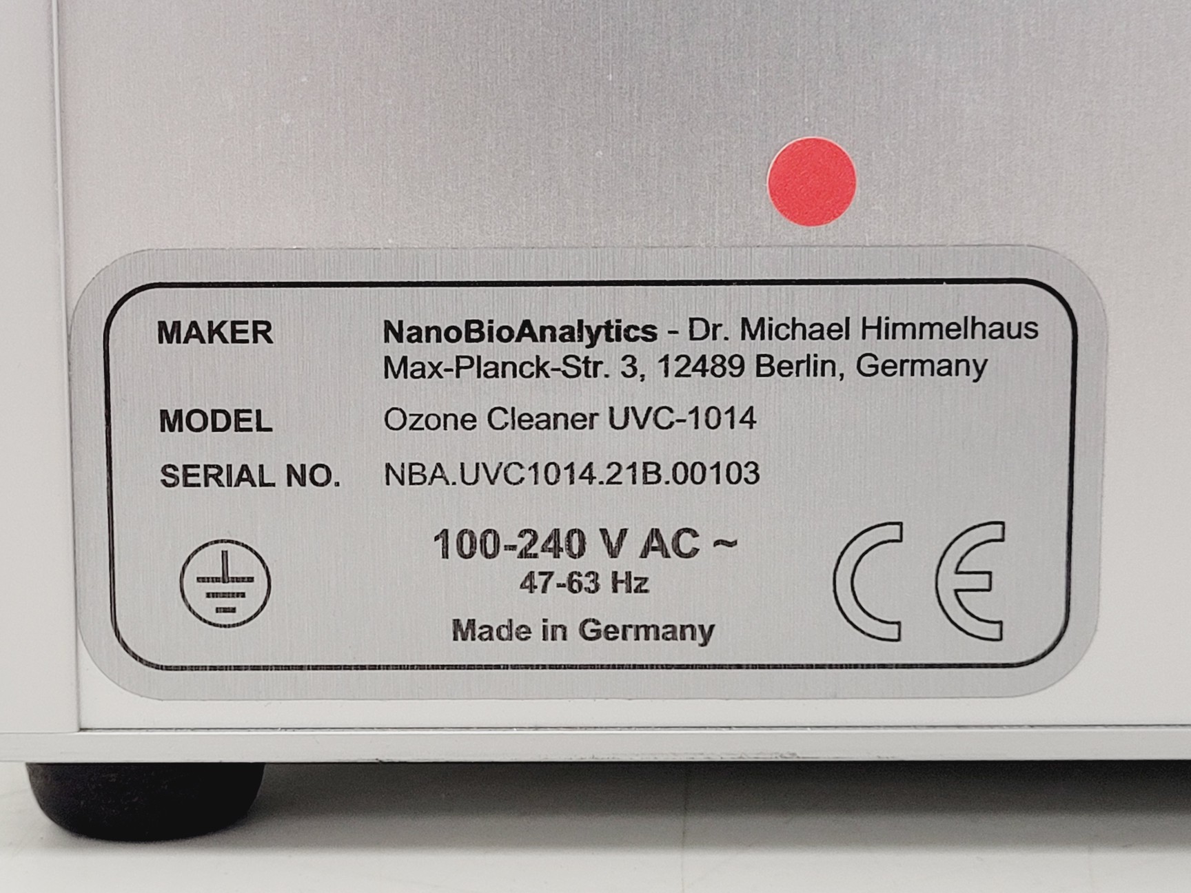 Image of NanoBioAnalytics Ozone Cleaner UVC-1014