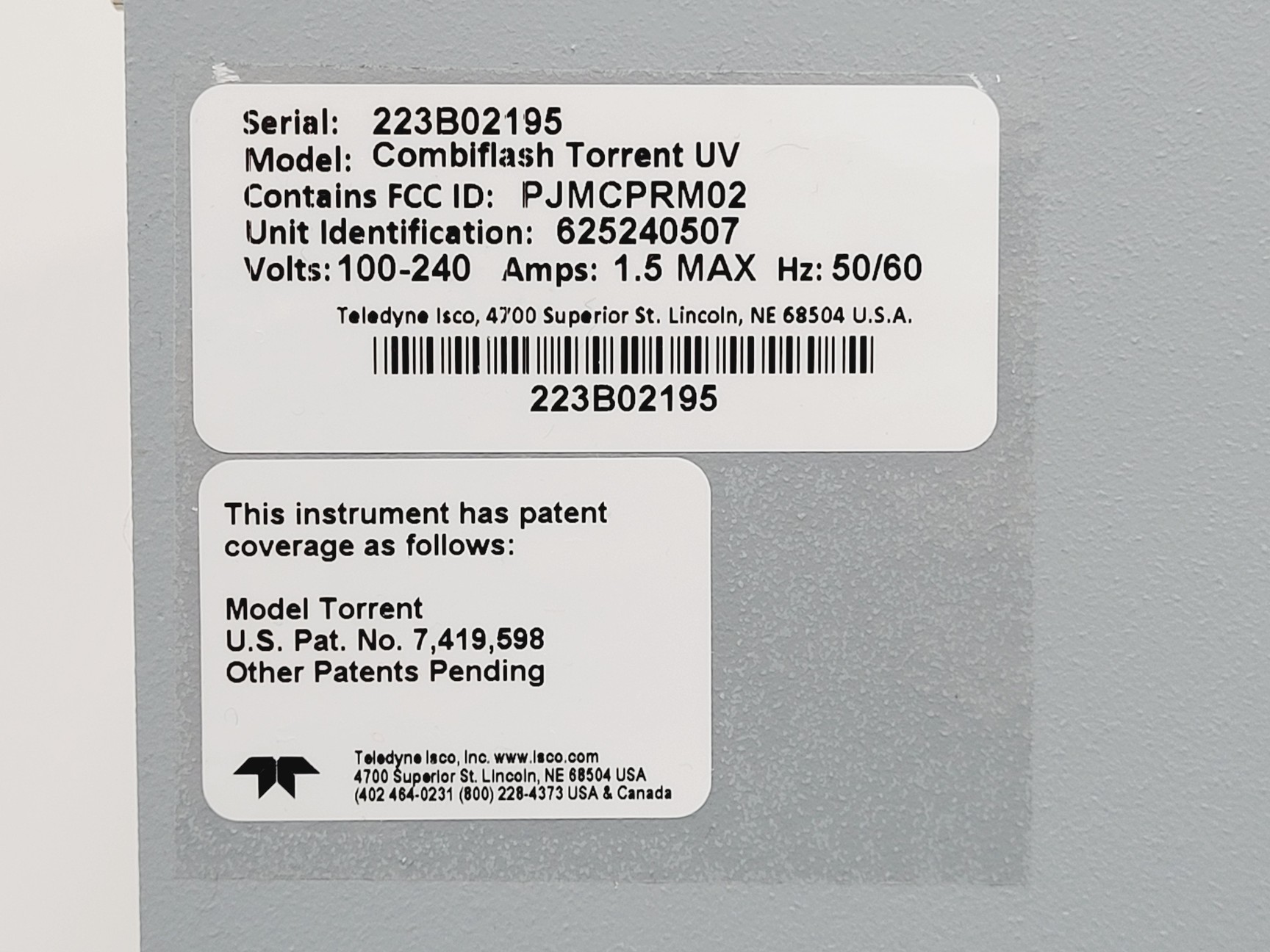 Image of Teledyne ISCO Combiflash Torrent UV Flash Chromatography System Lab