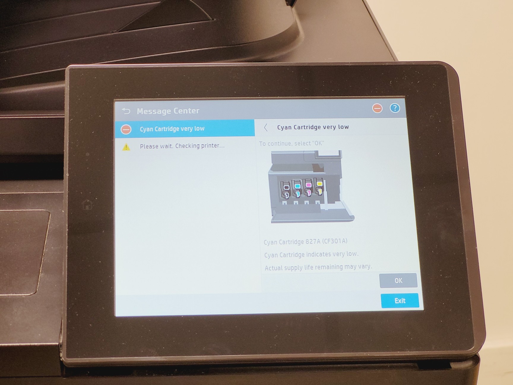 Image of HP Colour Laser Jet Flow MFP M880 Series Printer with A2W80A Sorting Machine