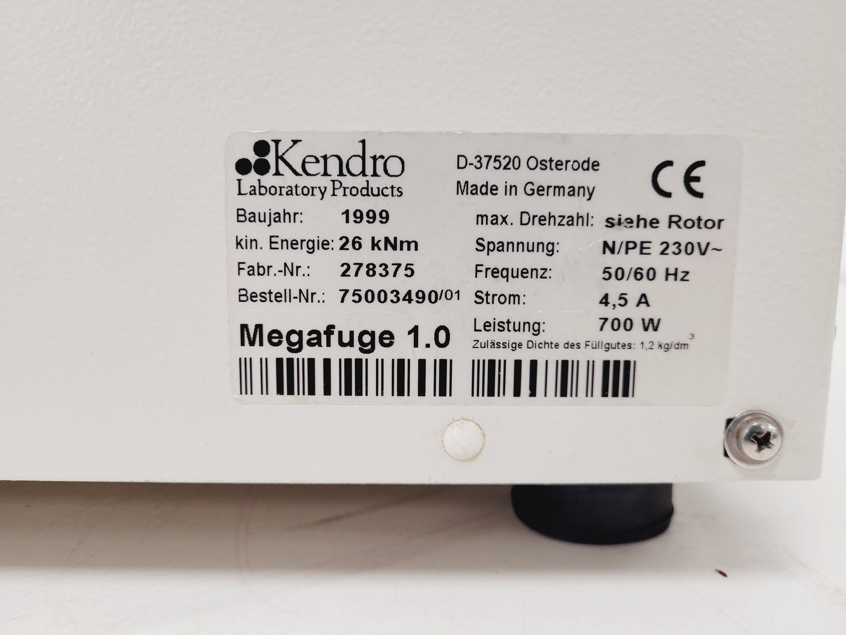 Image of Heraeus Megafuge 1.0