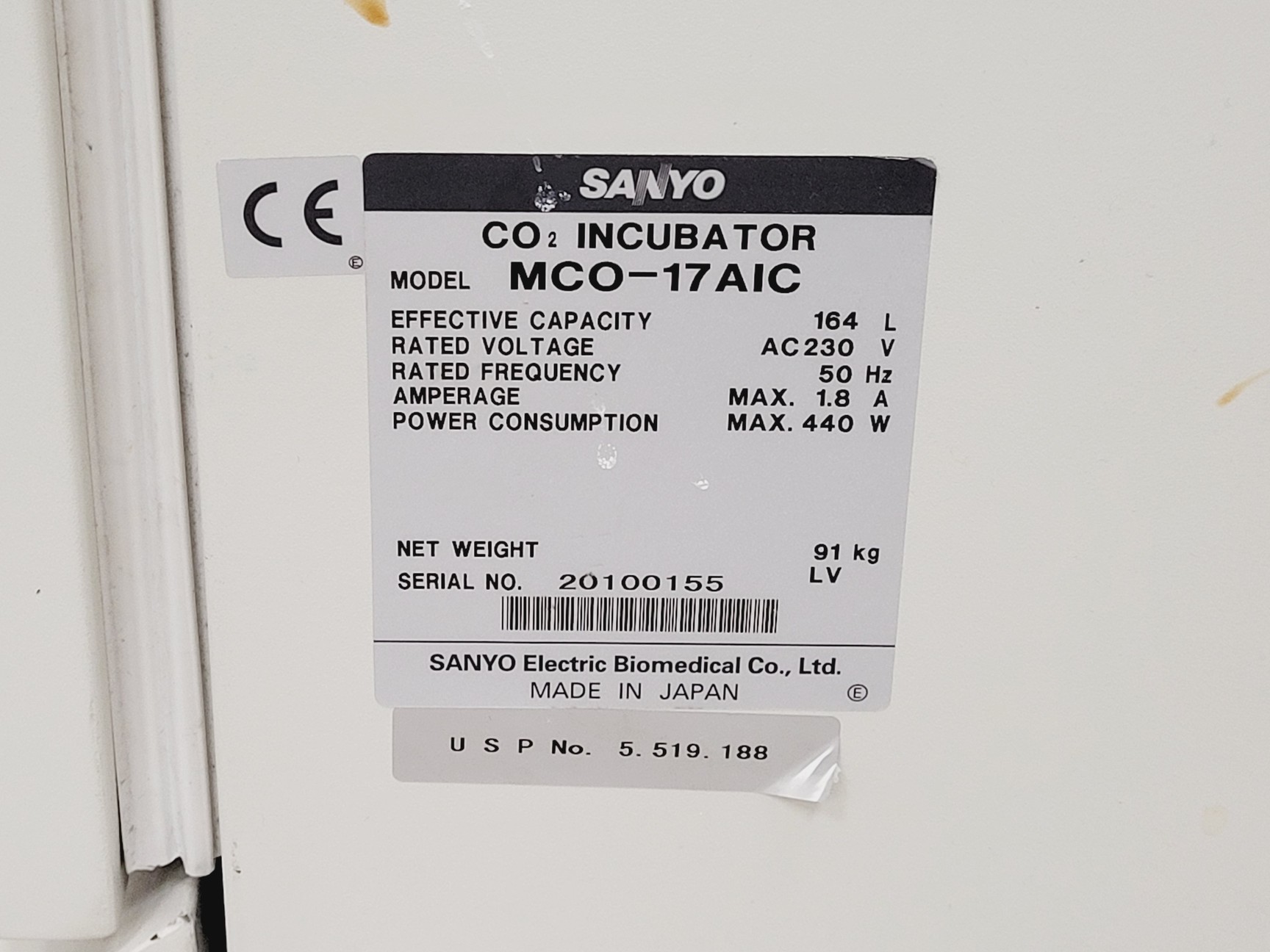 Image of Sanyo MCO-17AIC CO2 Incubator