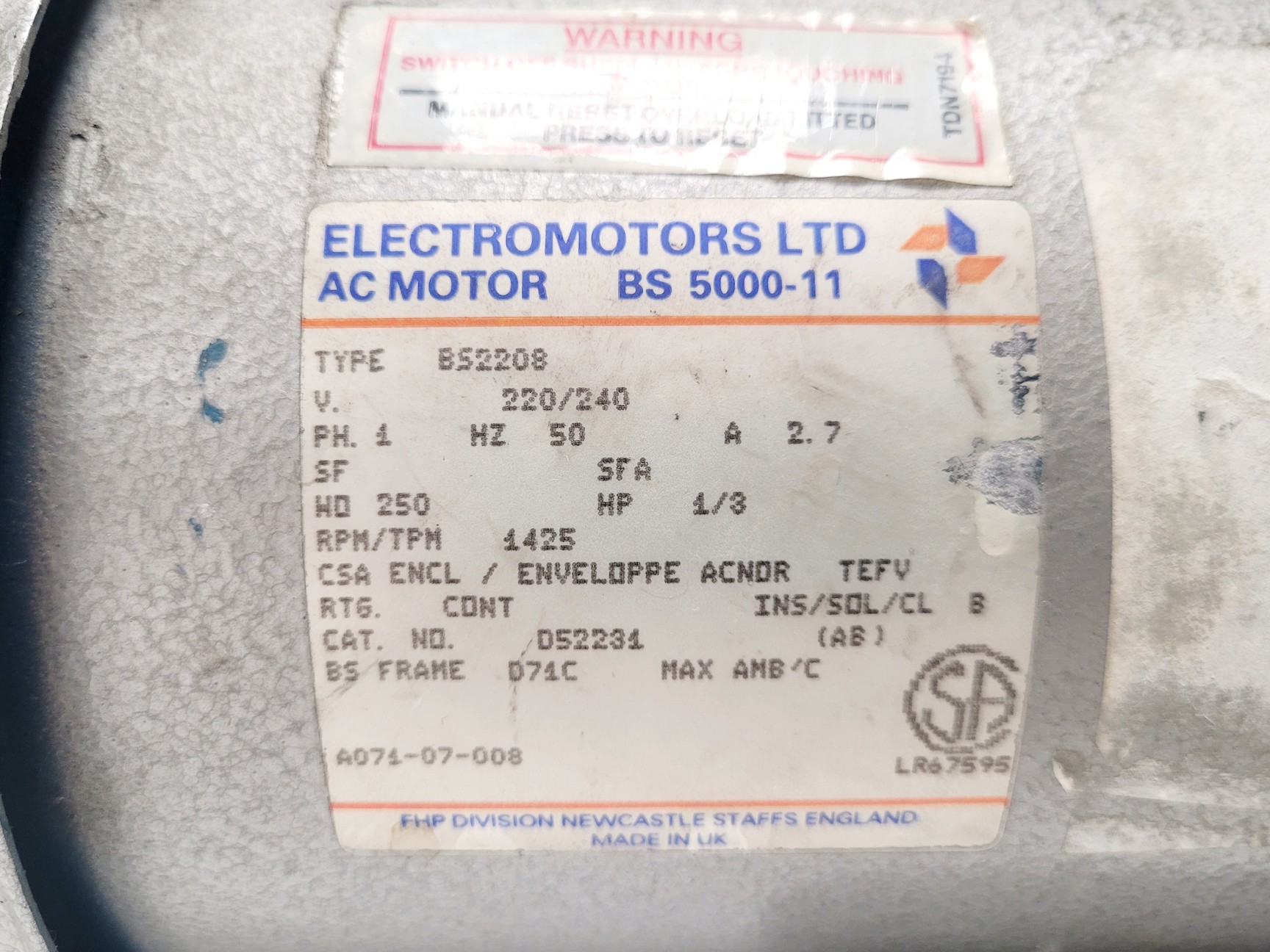 Image of Edwards 5 Two Stage Rotary Vane E2M5 High Vacuum Pump 