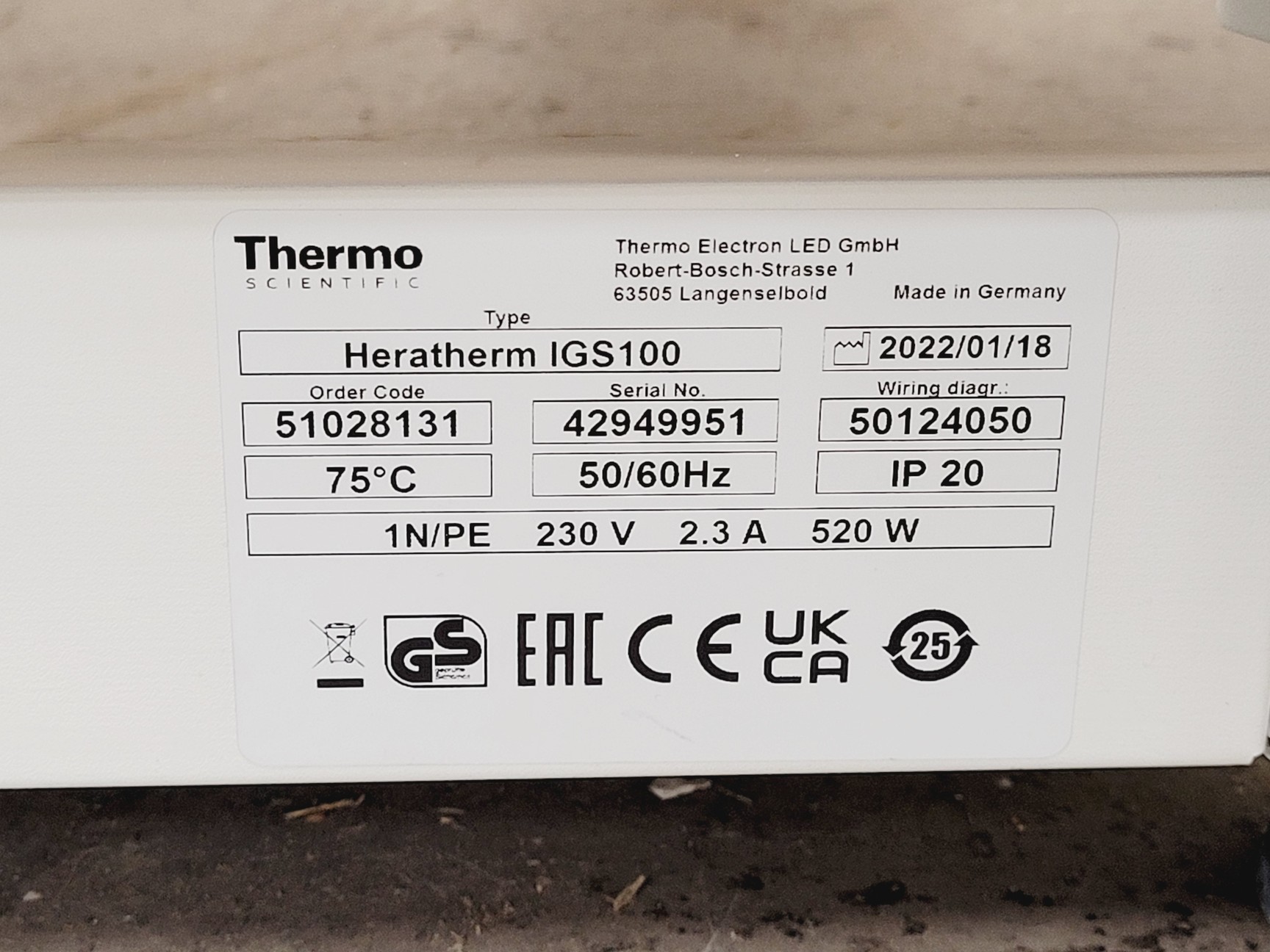 Image of Thermo Scientific Heratherm IGS100 Incubator