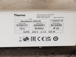 Thumbnail image of Thermo Scientific Heratherm IGS100 Incubator