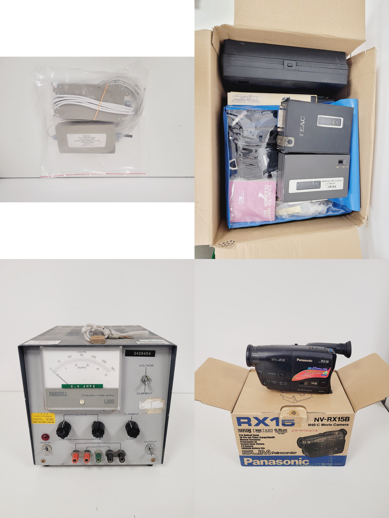 Image of Mixed Job Lot of Laboratory Equipment - Charles, Mettler, Thorlabs, Panasonic