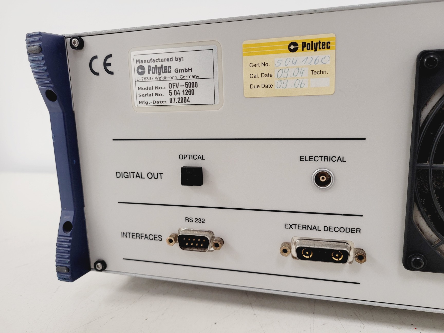 Image of Polytec OFV-5000 Vibrometer Controller W/ Polytec OFV-55v Fiber Vibrometer