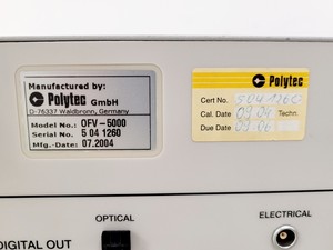 Thumbnail image of Polytec OFV-5000 Vibrometer Controller W/ Polytec OFV-55v Fiber Vibrometer