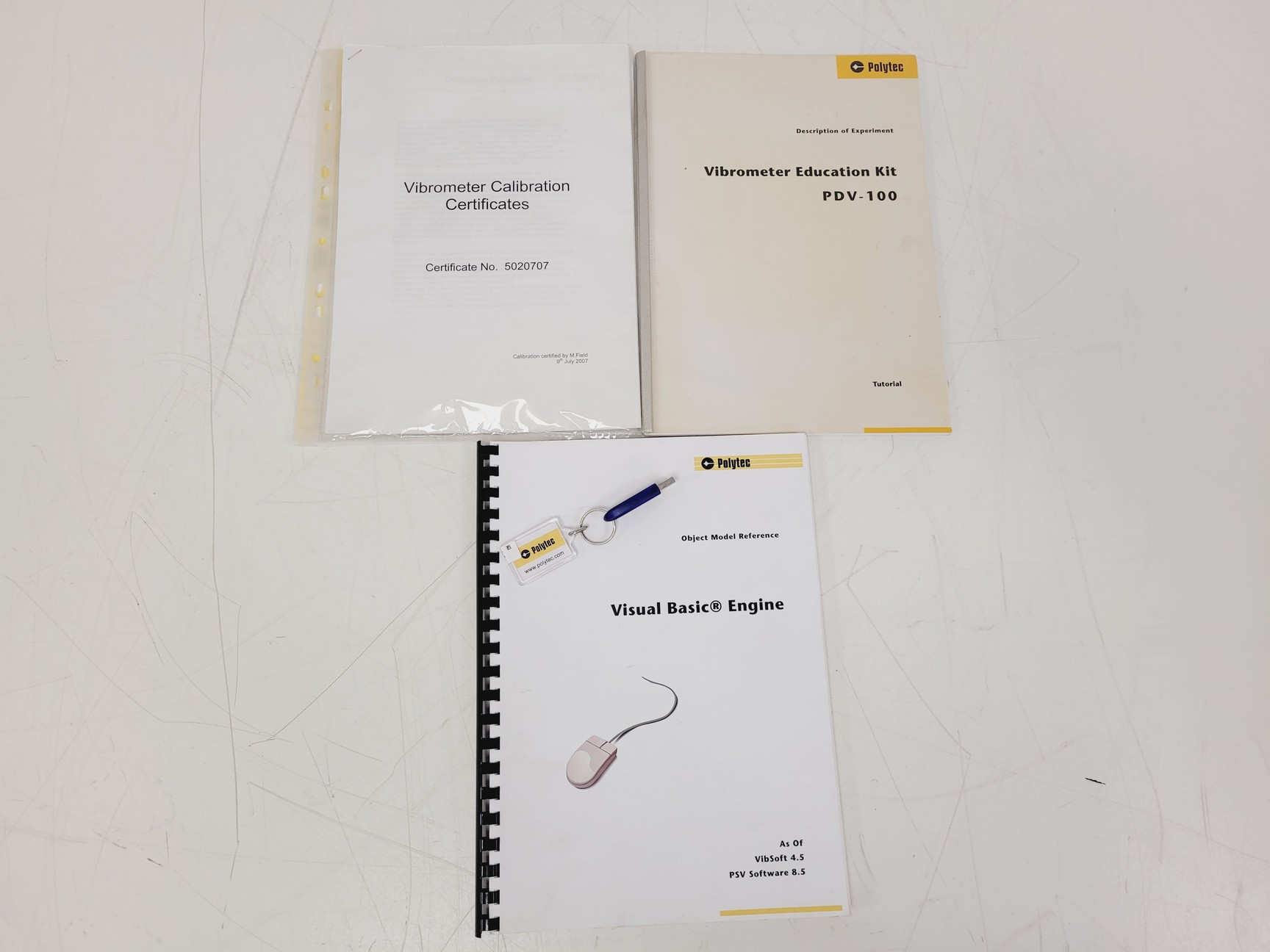 Image of 2 x Polytec OFV 056 Vibrometer Scanning Heads W/ OFV 3001S Controller and PCs