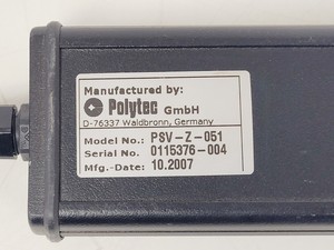 Thumbnail image of 2 x Polytec OFV 056 Vibrometer Scanning Heads W/ OFV 3001S Controller and PCs