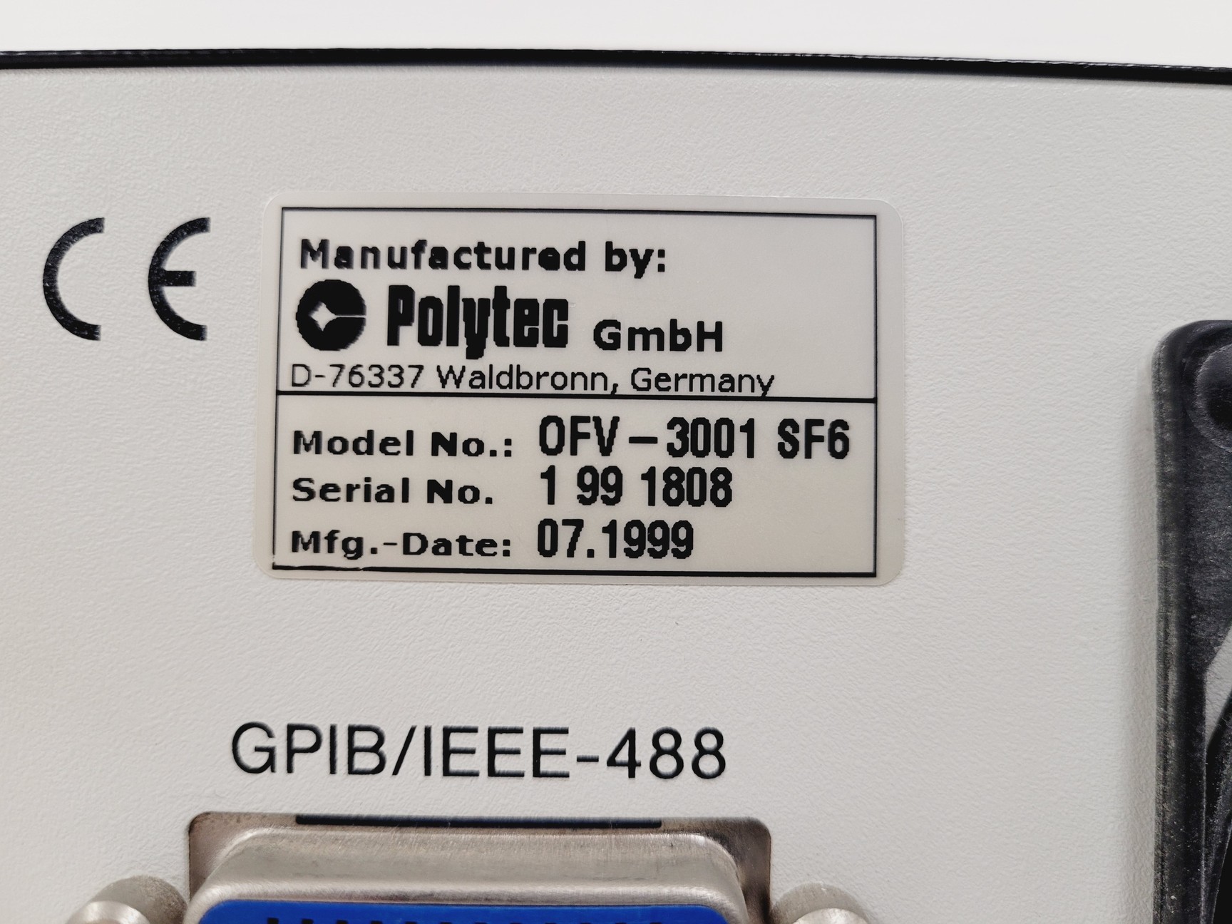 Image of Polytec OFV 3001 S Vibrometer Controller Spares/Repair