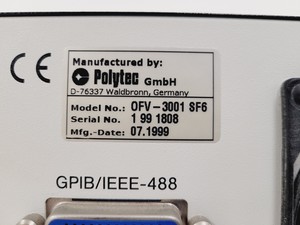 Thumbnail image of Polytec OFV 3001 S Vibrometer Controller Spares/Repair