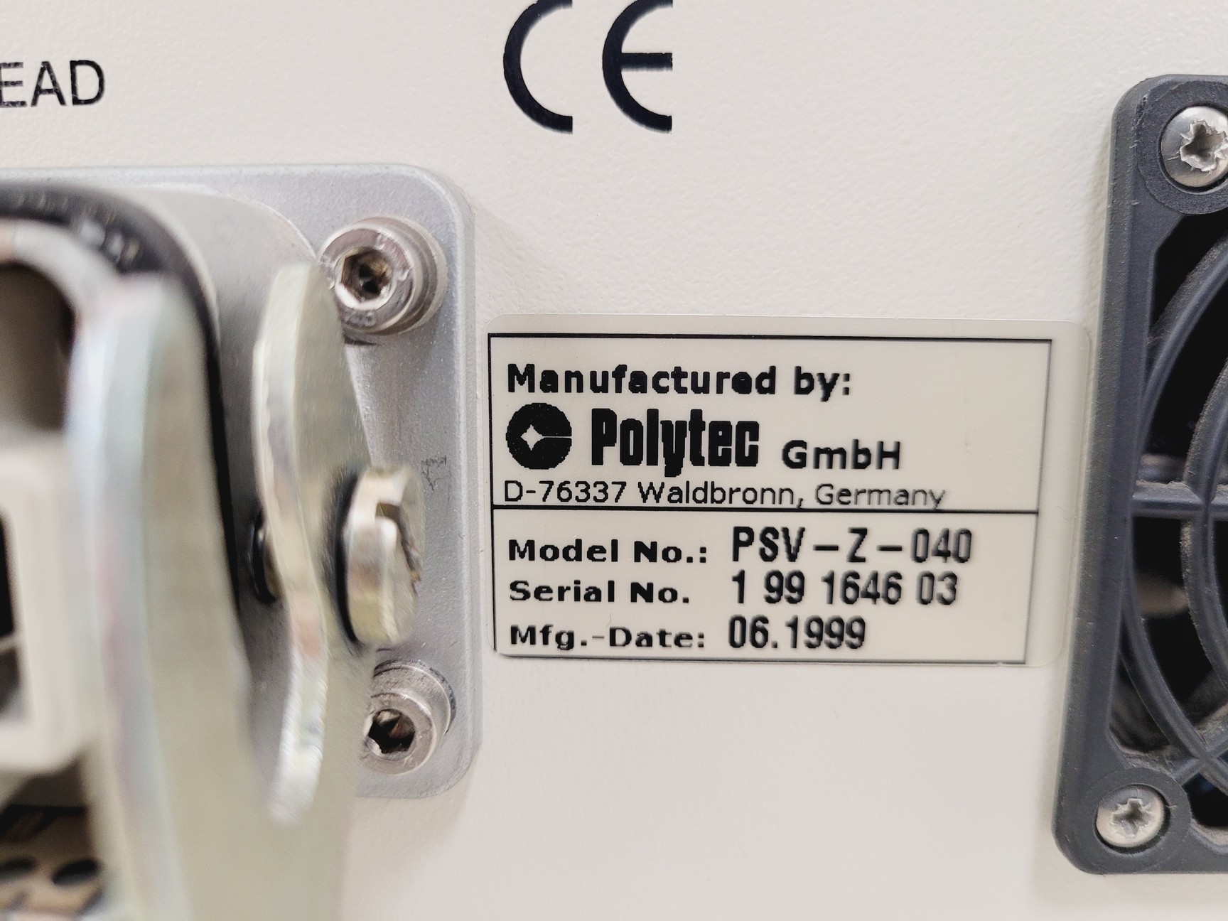 Image of Polytec PSV-Z-040-F Scanning Vibrometer Spares/Repair