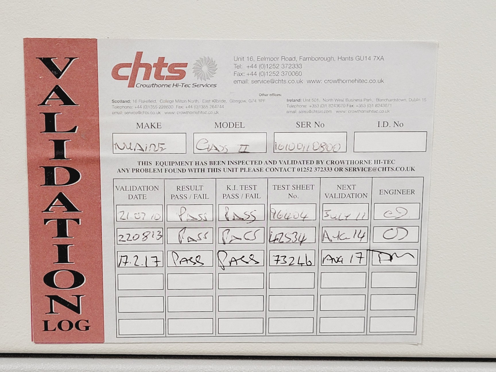 Image of Nuaire NU425-300-E Class 2 Safety Cabinet Lab