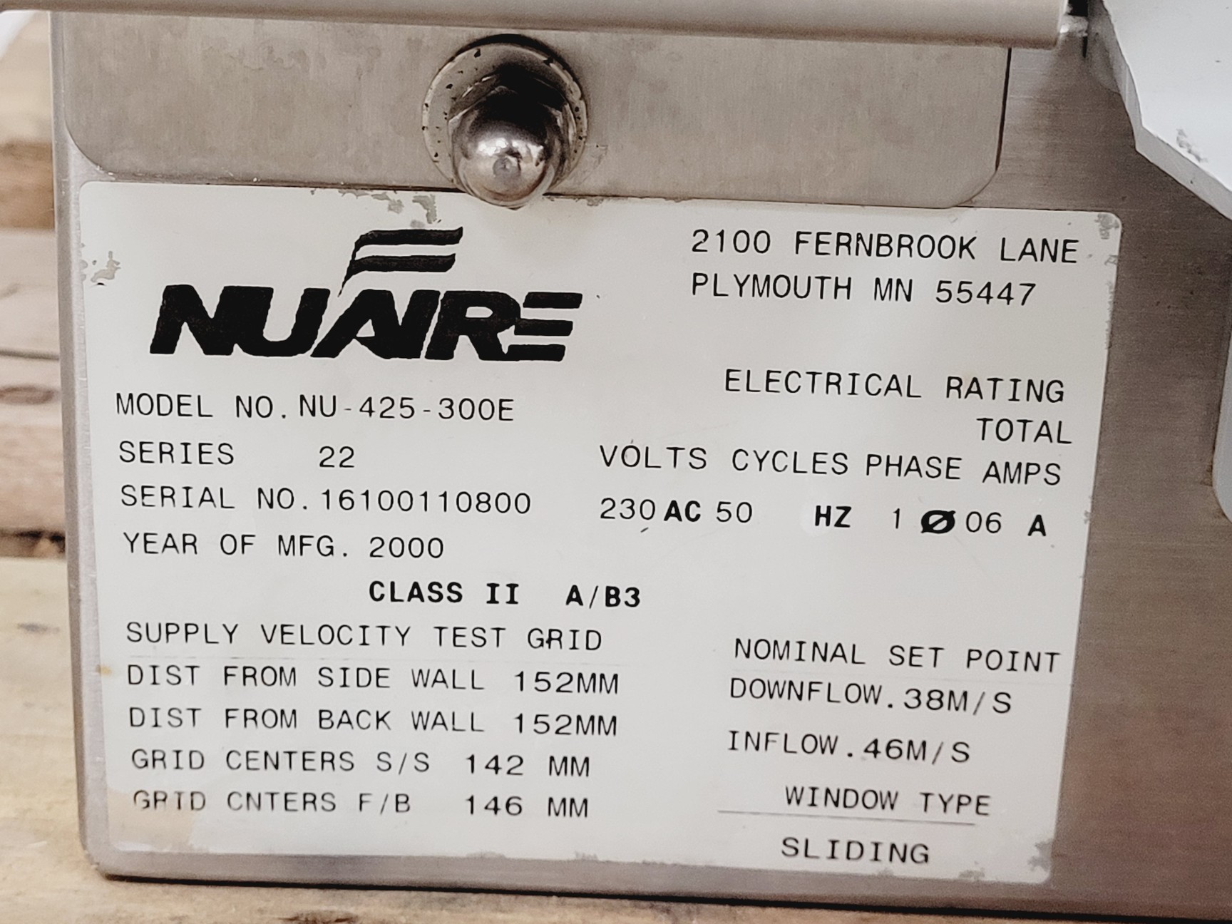 Image of Nuaire NU425-300-E Class 2 Safety Cabinet Lab