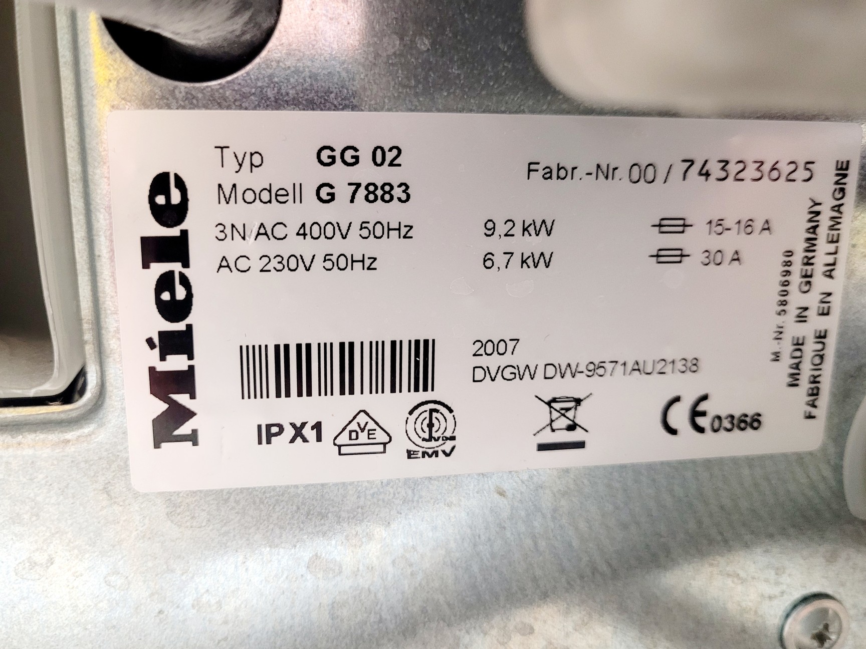 Image of Miele Professional G7883 Glassware Washer