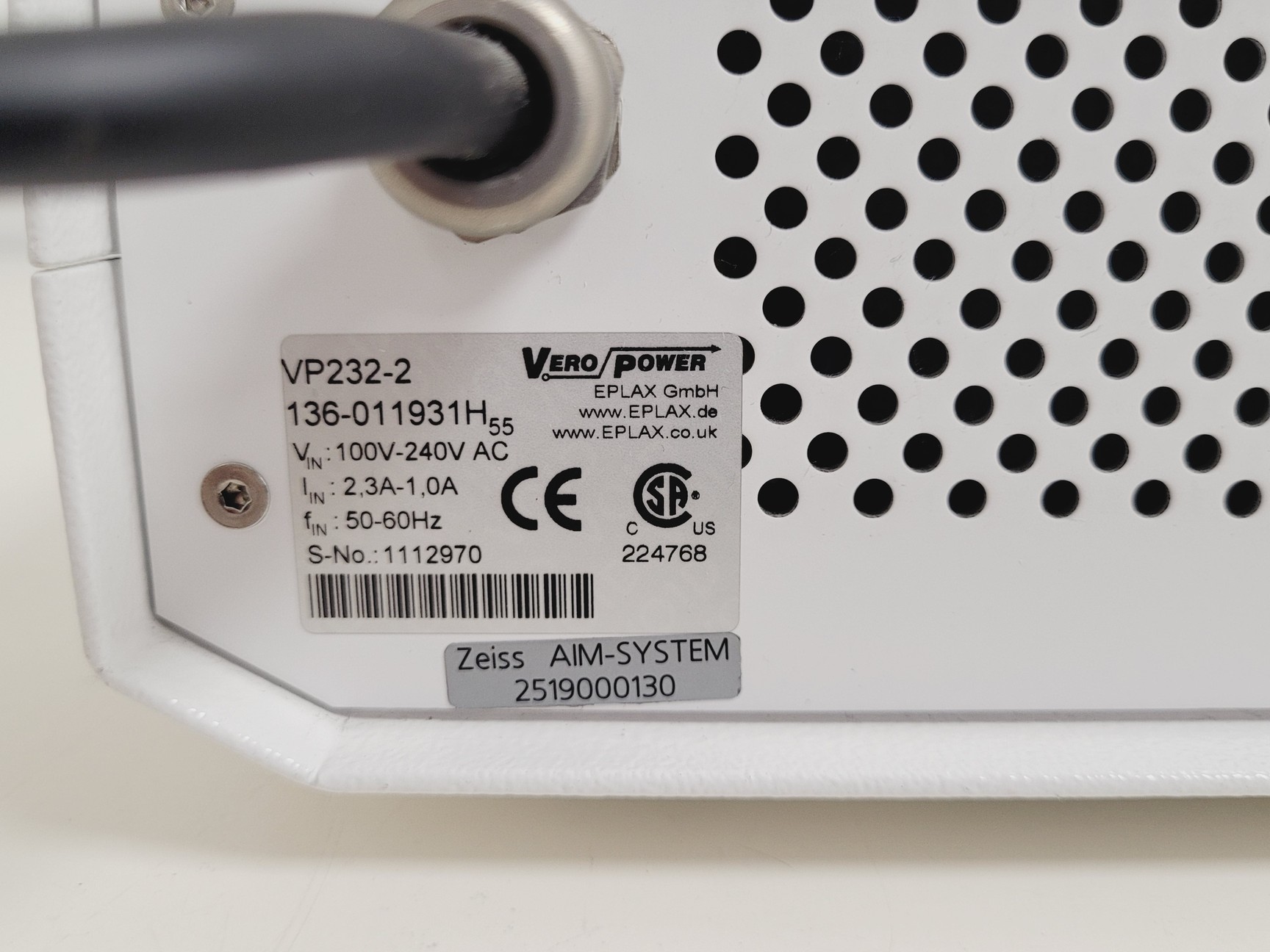 Image of Zeiss Power Supply 232 for Zeiss Axio, Imager & Observer Microscopes Lab