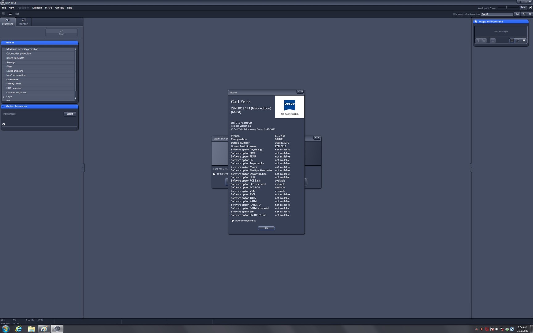 Image of Zeiss LSM Confocal System Fujitsu Control PC ZEN Software Lab