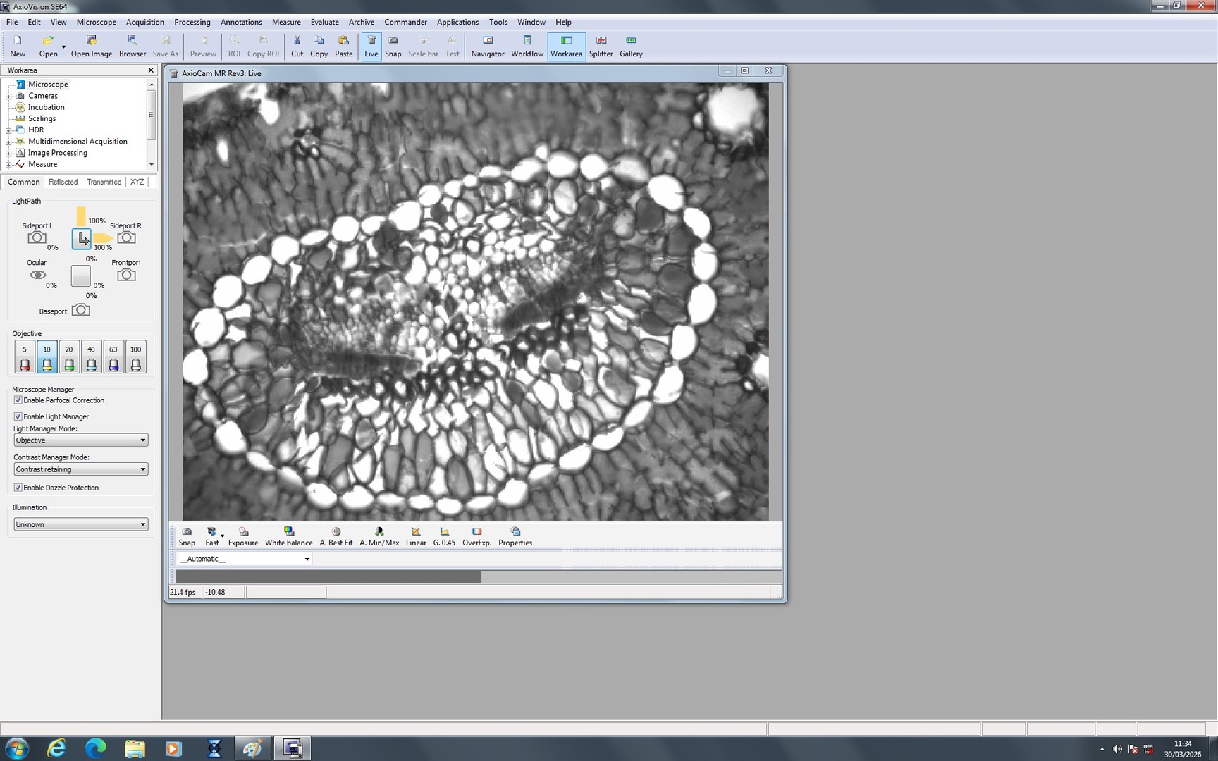 Image of Zeiss PALM MicroBeam System with PC & Software