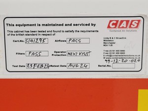 Thumbnail image of Microflow Class 2 Biological Safety Cabinet Model M51424/2
