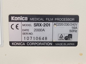 Thumbnail image of Konica Medical Film Processor Model SRX-201 Spares/Repair Lab