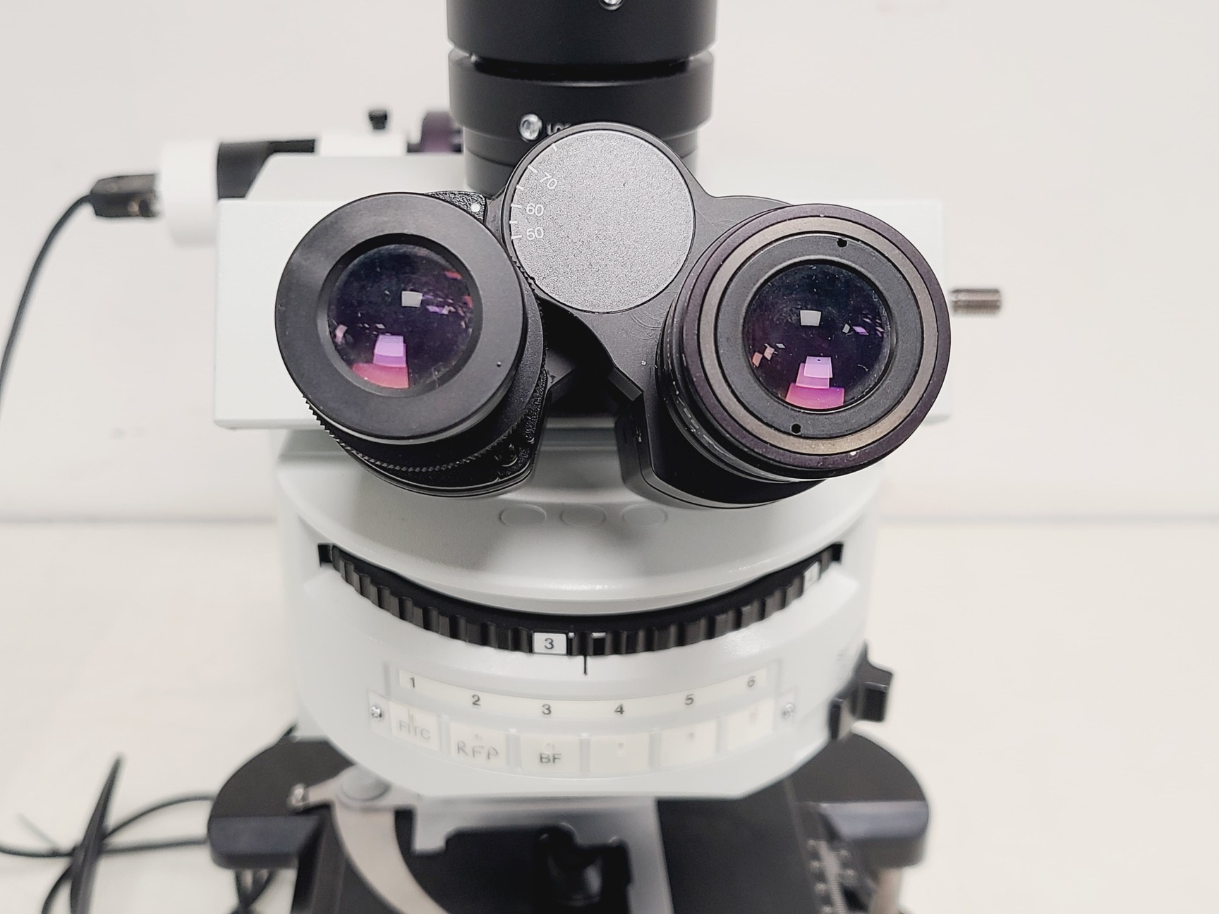 Image of Olympus BX51 Microscope w. 2x pE-100 CoolLED Heads and Combiner