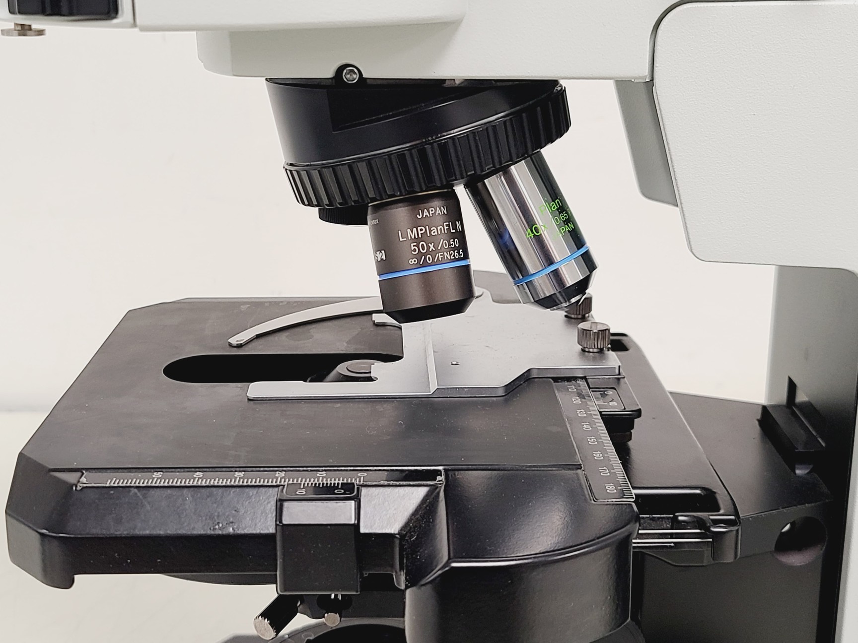 Image of Olympus BX51 Microscope w. 2x pE-100 CoolLED Heads and Combiner