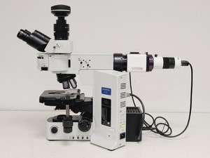 Thumbnail image of Olympus BX51 Microscope w. 2x pE-100 CoolLED Heads and Combiner