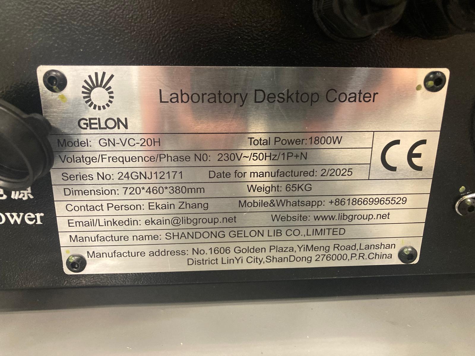 Image of Gelon GN-VC-20H Laboratory Desktop Coater (2025) Battery Electrode System