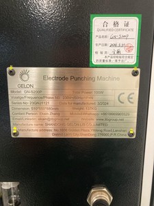 Thumbnail image of Gelon GN-S200P Semi-Auto Electrode Punching Machine Lab