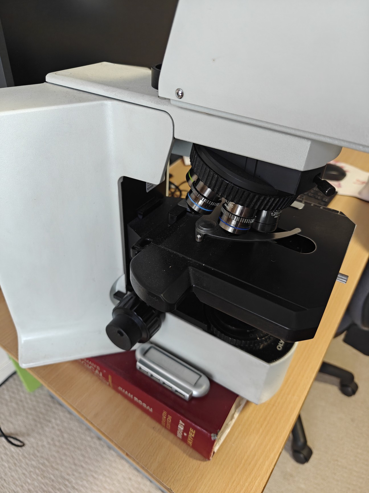 Image of Olympus BX51 Microscope w/ 6 x Objectives 1.25/4/10/20/40/60 x Lab