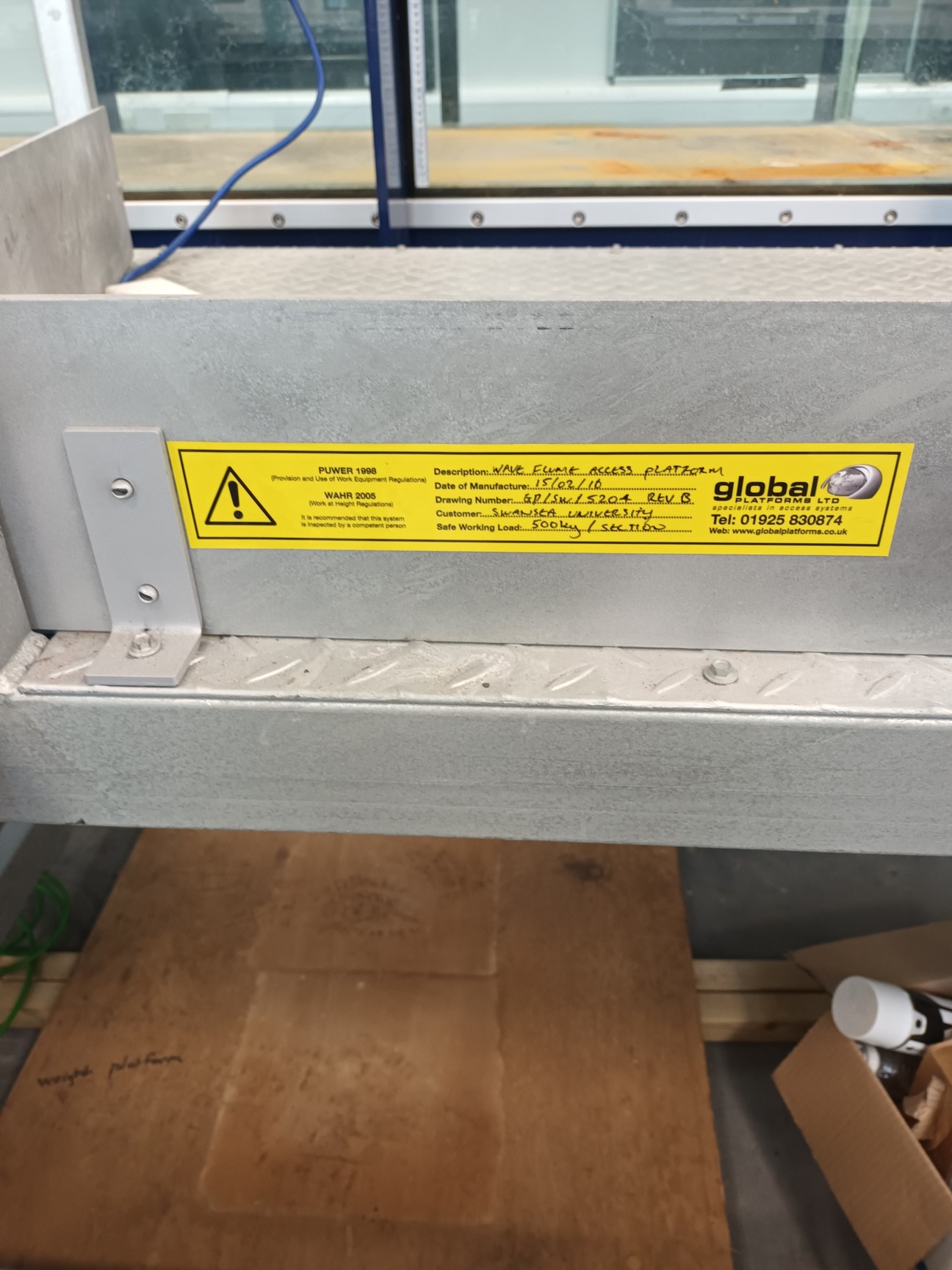 Image of Armfield Research Wave Flume w/ HR Wallingford Wave Paddle & Controller + Global