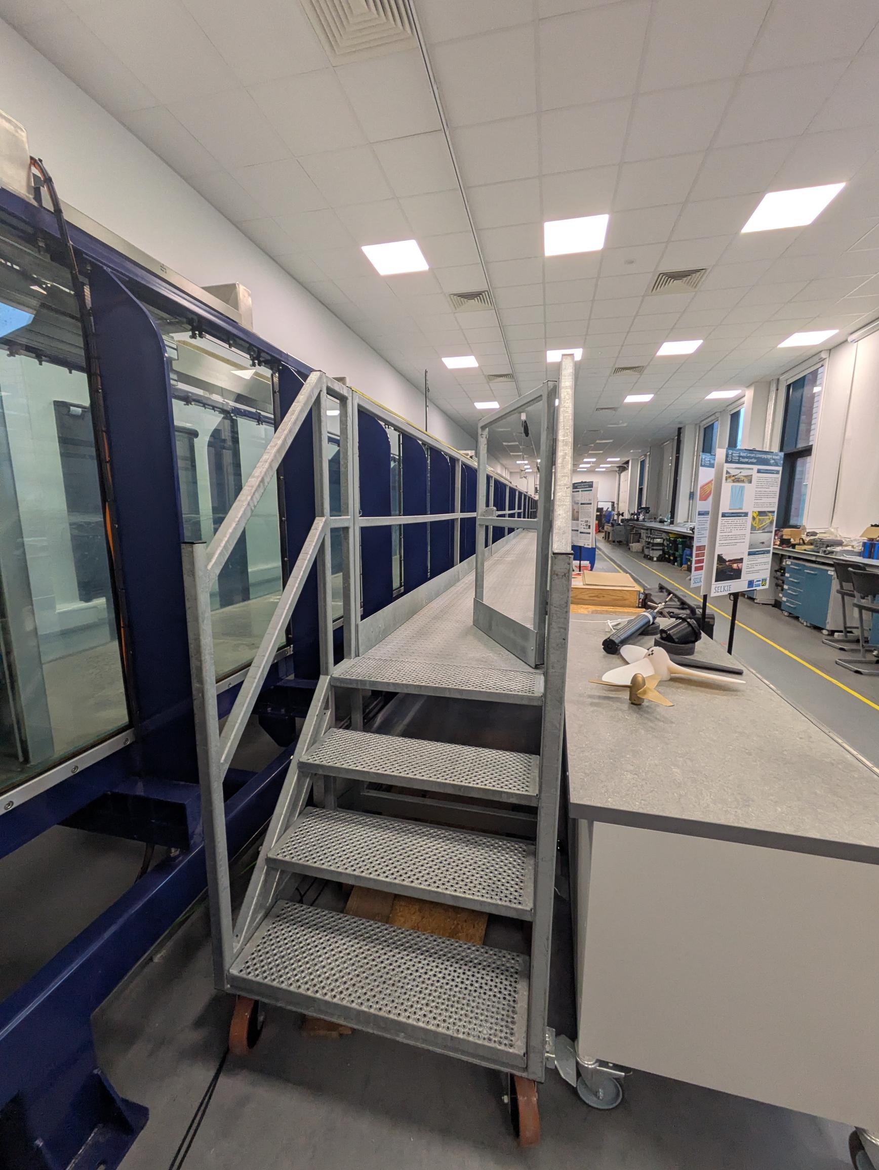 Image of Armfield Research Wave Flume w/ HR Wallingford Wave Paddle & Controller + Global