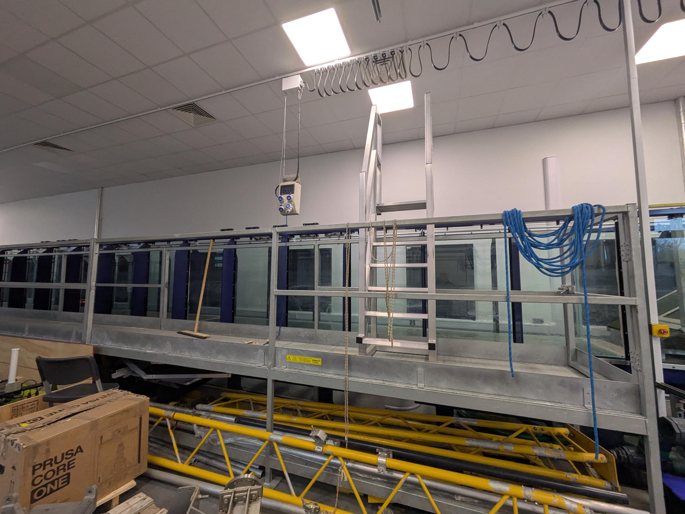 Image of Armfield Research Wave Flume w/ HR Wallingford Wave Paddle & Controller + Global