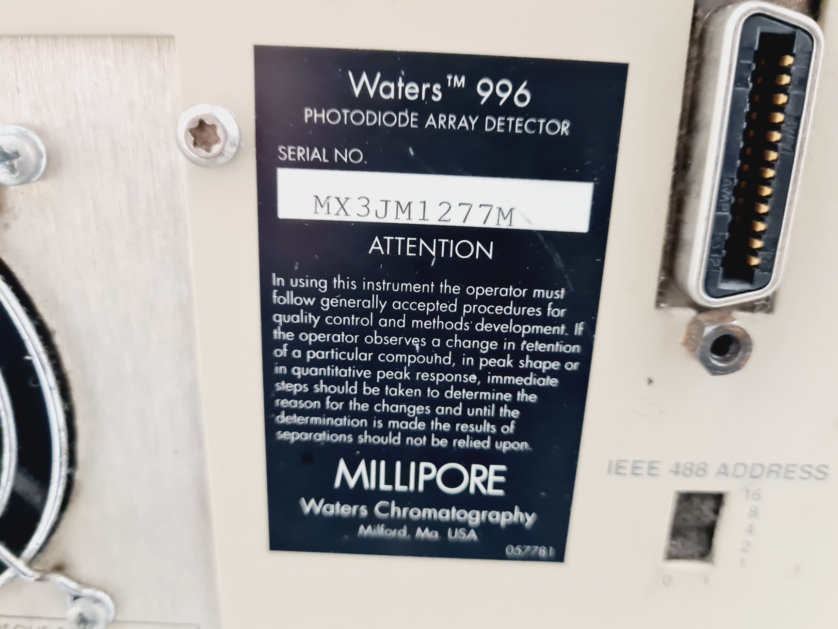 Image of Waters HPLC 600E System with 717 Autosampler, 996 PAD, 2487 DʎAD, M-470