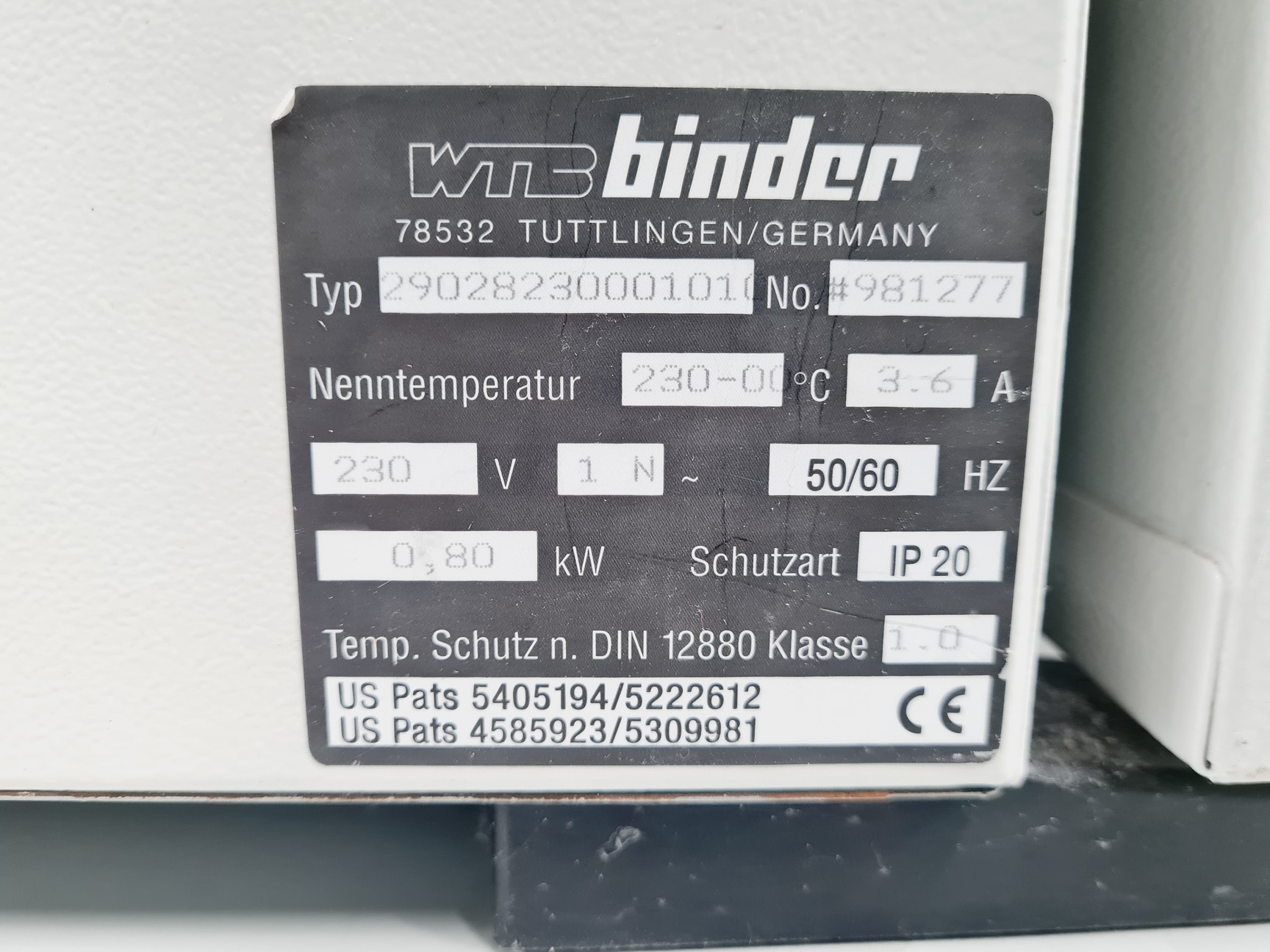 Image of WTB Binder 29028230001010 Laboratory Furnace 230ºc Lab