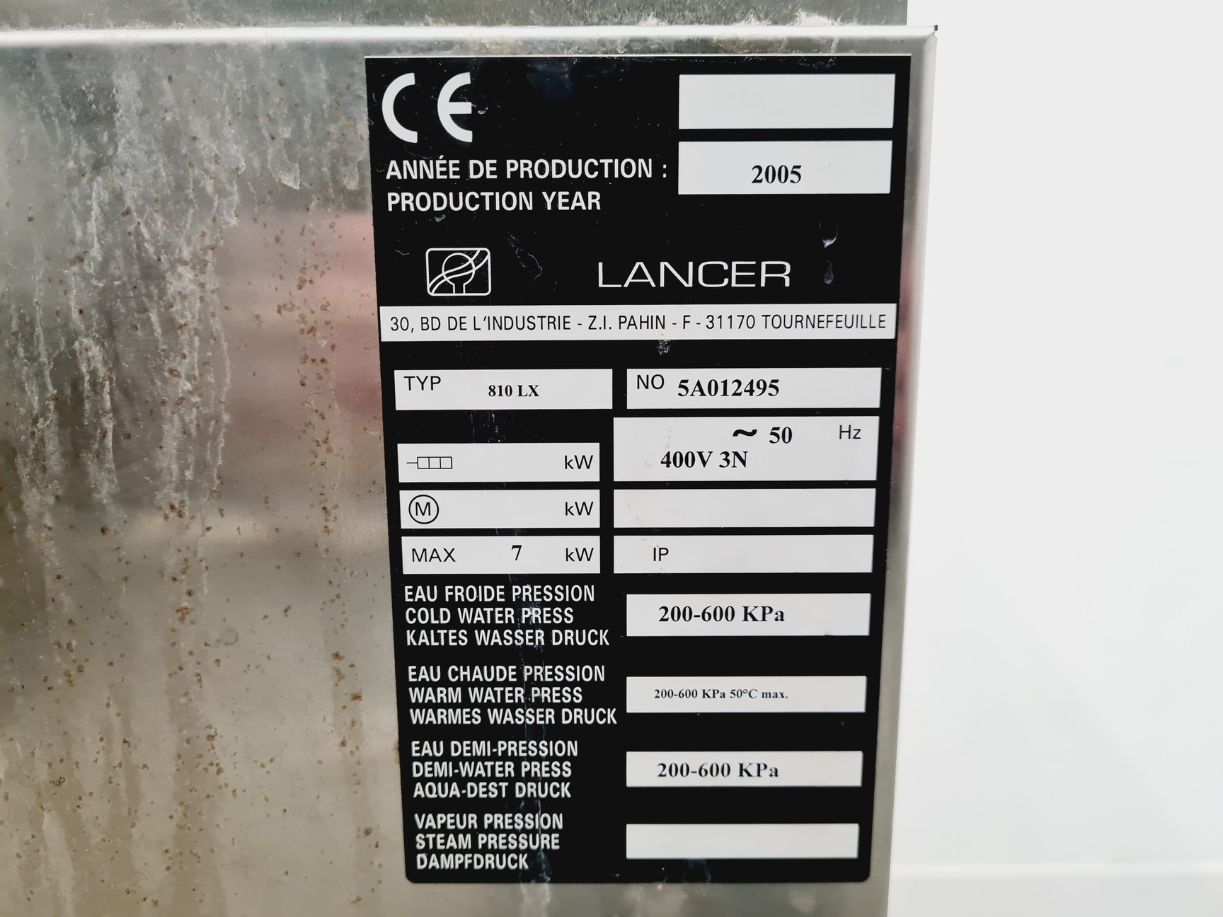 Image of Lancer 810 LX  Undercounter Glassware Washer Lab