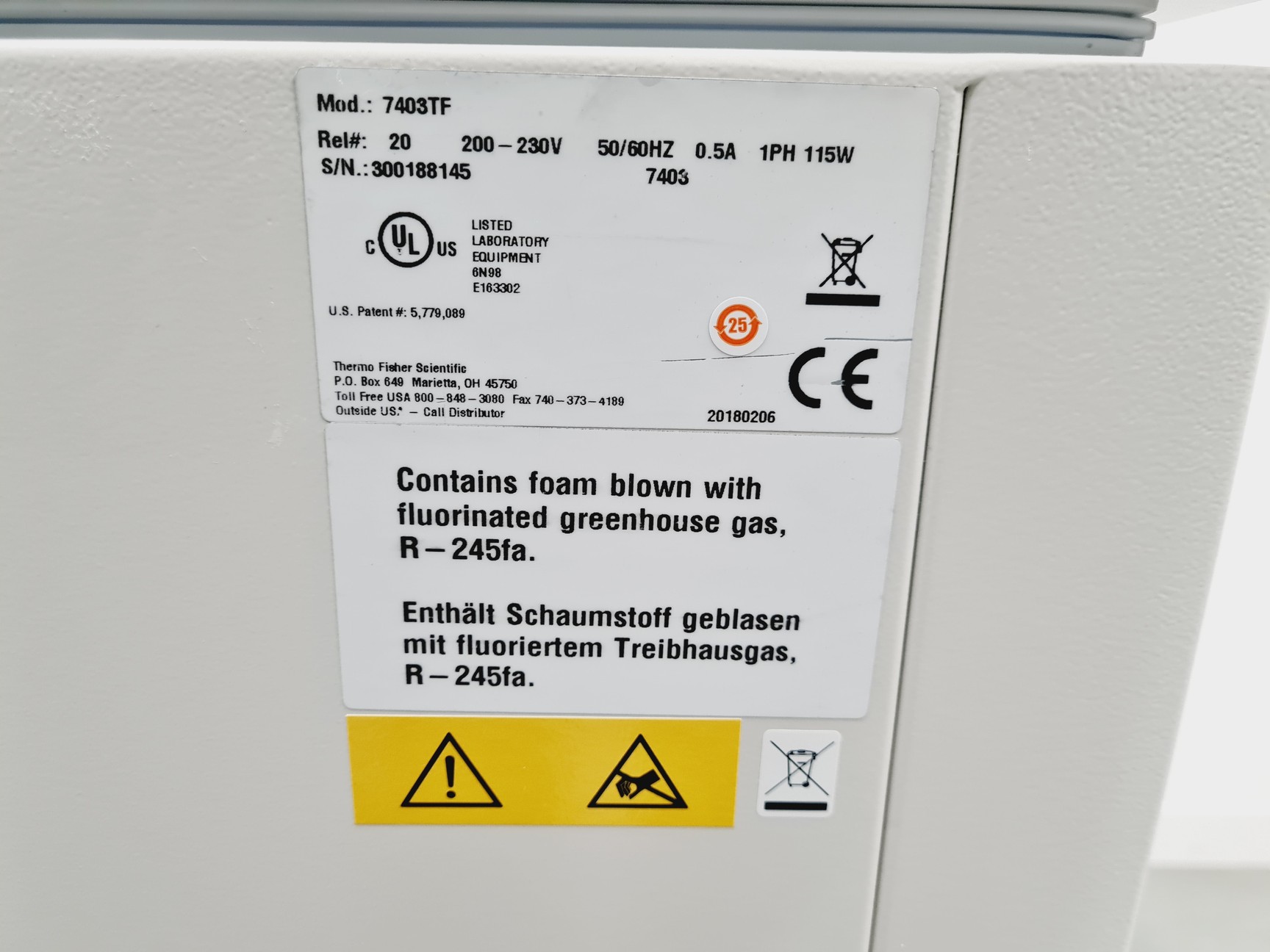 Image of Thermo Scientific CryoPlus 2 Model  7403TF Lab