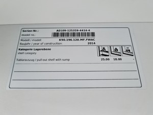 Thumbnail image of Nächster Prüftermin Fire Proof Corrosive Cabinet Model K90.196.120.MF.FWAC